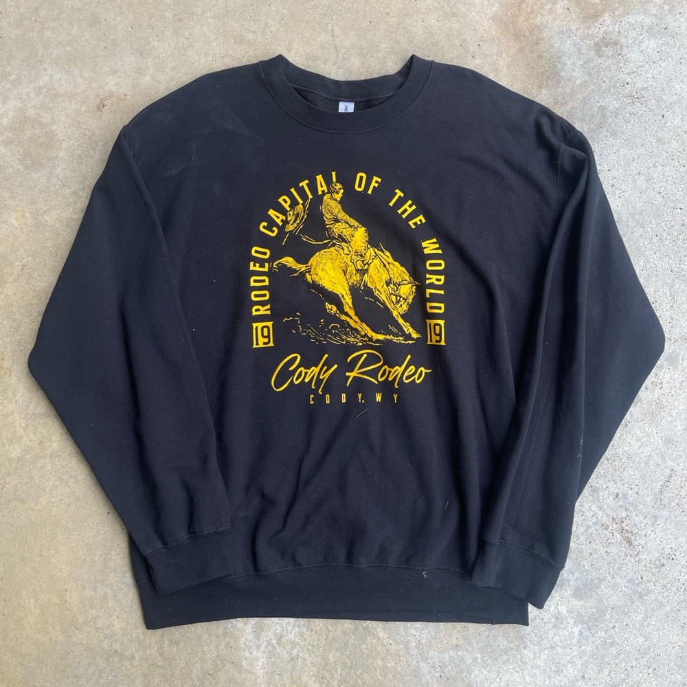 Cody Rodeo Black Crewneck Sweater